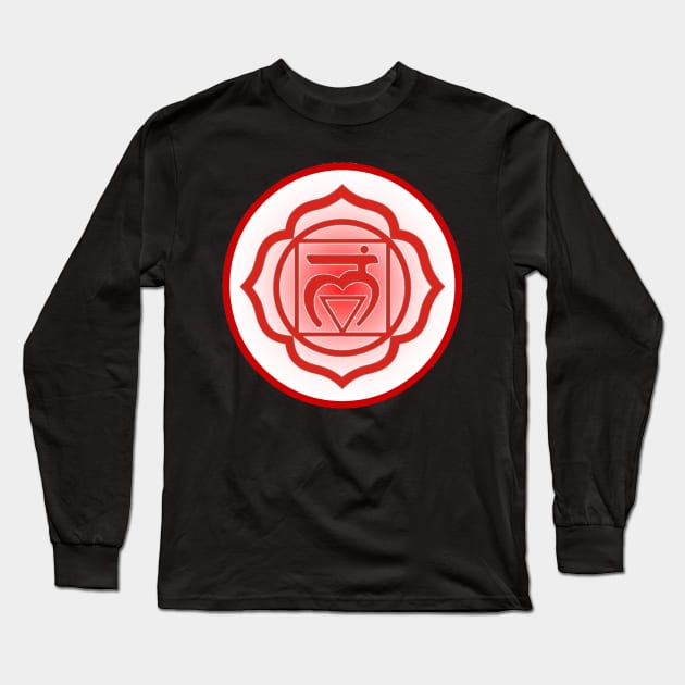 Grounded and balanced Root Chakra- Black Long Sleeve T-Shirt by EarthSoul